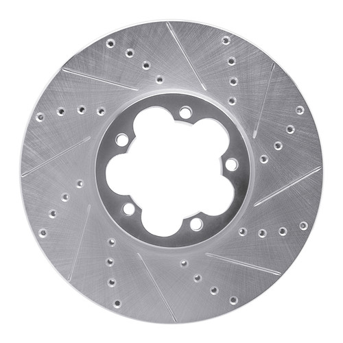 R1 15-25 Ford Transit-350 HD/DRW Front Right Drilled & Slotted Silver Brake Rotor