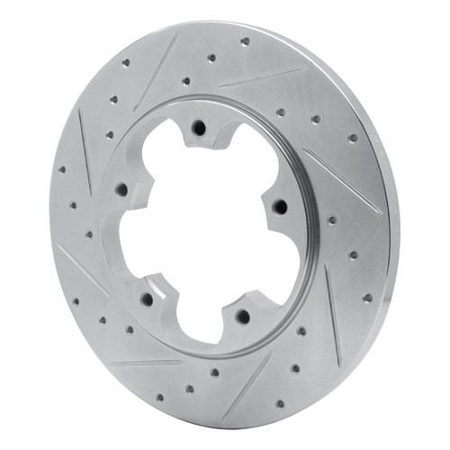 R1 15-25 Ford Transit-250 Rear Left Drilled & Slotted Silver Brake Rotor
