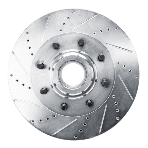 R1 11-25 Ford F-250 2WD (Super Duty) Front Left Drilled & Slotted Silver Brake Rotor