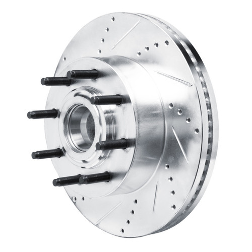 R1 11-25 Ford F-250 2WD (Super Duty) Front Left Drilled & Slotted Silver Brake Rotor