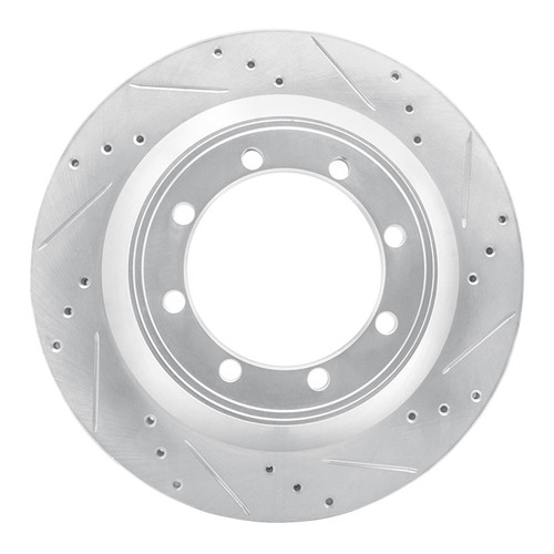 R1 08-20 Ford E-450 Super Duty Rear Right Drilled & Slotted Silver Brake Rotor