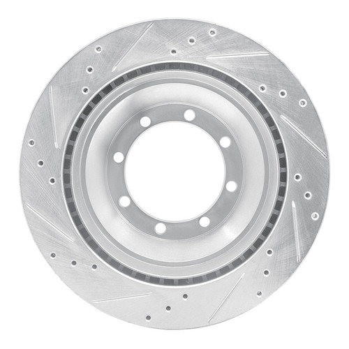 R1 08-20 Ford E-450 Super Duty Rear Right Drilled & Slotted Silver Brake Rotor