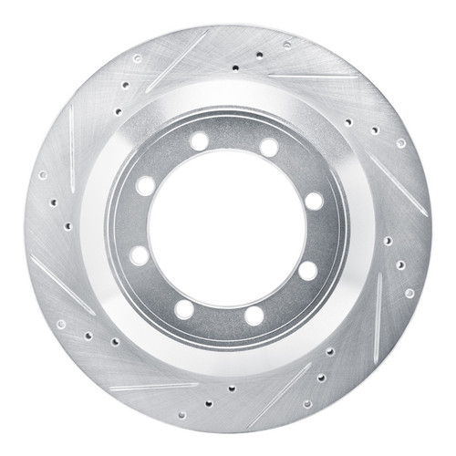 R1 08-19 Ford E-350 Super Duty Rear Left Drilled & Slotted Silver Brake Rotor