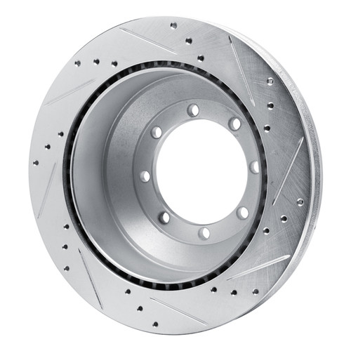 R1 08-19 Ford E-350 Super Duty Rear Left Drilled & Slotted Silver Brake Rotor