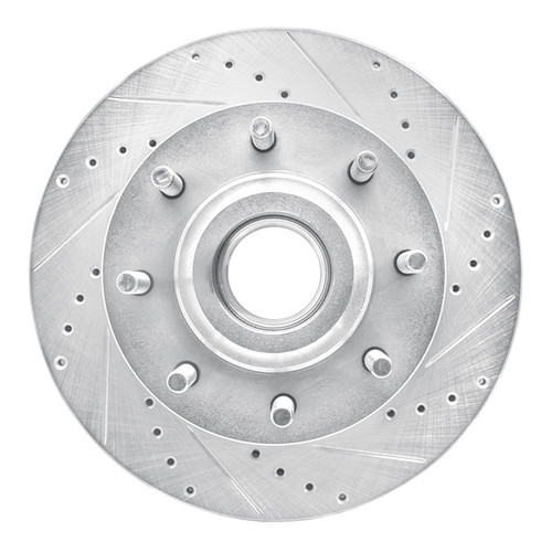 R1 06-12 Ford F-250 2WD (Super Duty) Front Right Drilled & Slotted Silver Brake Rotor