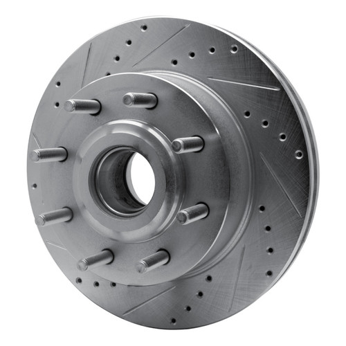 R1 06-12 Ford F-250 2WD (Super Duty) Front Left Drilled & Slotted Silver Brake Rotor