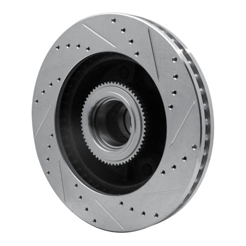 R1 06-12 Ford F-250 2WD (Super Duty) Front Left Drilled & Slotted Silver Brake Rotor