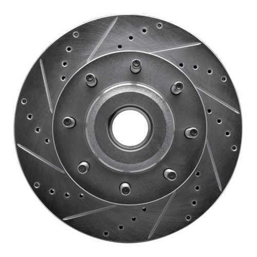 R1 05-07 Ford F-250 2WD (Super Duty) Front Left Drilled & Slotted Silver Brake Rotor