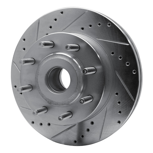 R1 05-07 Ford F-250 2WD (Super Duty) Front Left Drilled & Slotted Silver Brake Rotor