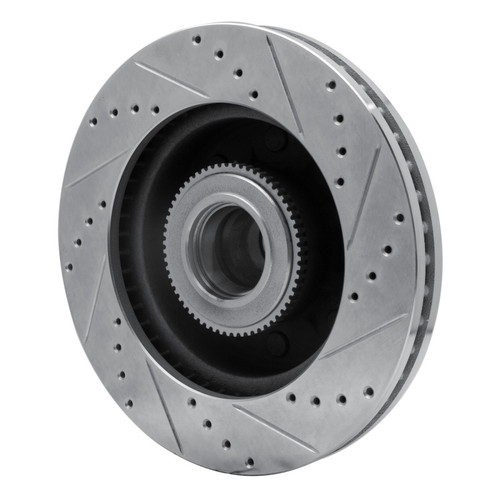 R1 05-07 Ford F-250 2WD (Super Duty) Front Left Drilled & Slotted Silver Brake Rotor