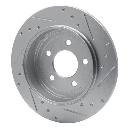 R1 05-08 Ford Escape Rear Left Drilled & Slotted Silver Brake Rotor