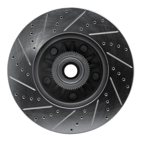 R1 04-06 Ford E-150 Club Wagon Front Right Drilled & Slotted Silver Brake Rotor