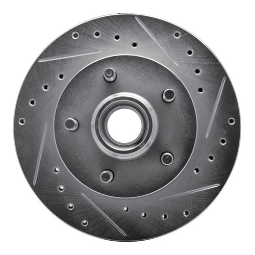 R1 04-08 Ford F-150 RWD Front Right Drilled & Slotted Silver Brake Rotor
