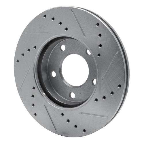 R1 01-07 Ford Escape Front Left Drilled & Slotted Silver Brake Rotor