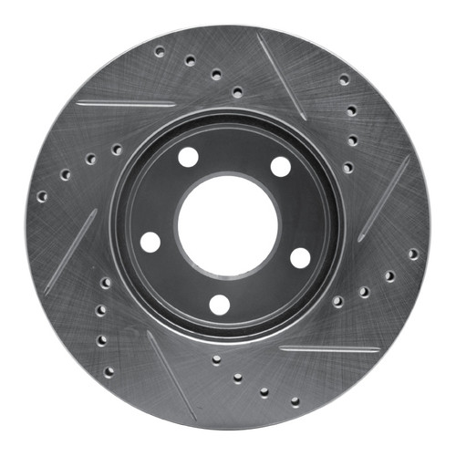 R1 01-07 Ford Escape Front Left Drilled & Slotted Silver Brake Rotor