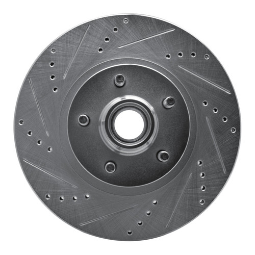 R1 01-05 Ford Explorer Sport Trac Front Left Drilled & Slotted Silver Brake Rotor