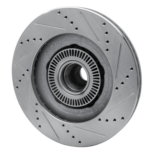 R1 01-05 Ford Explorer Sport Trac Front Left Drilled & Slotted Silver Brake Rotor