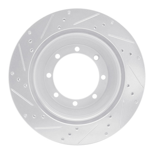 R1 99-07 Ford E-350 Super Duty Rear Right Drilled & Slotted Silver Brake Rotor