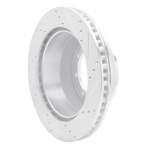 R1 99-07 Ford E-350 Super Duty Rear Left Drilled & Slotted Silver Brake Rotor