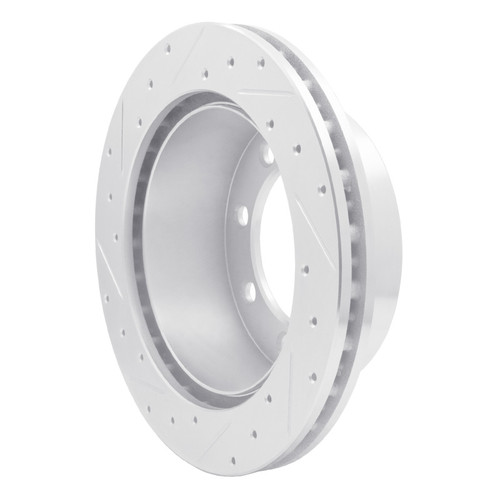 R1 99-07 Ford E-350 Club Wagon Rear Right Drilled & Slotted Silver Brake Rotor