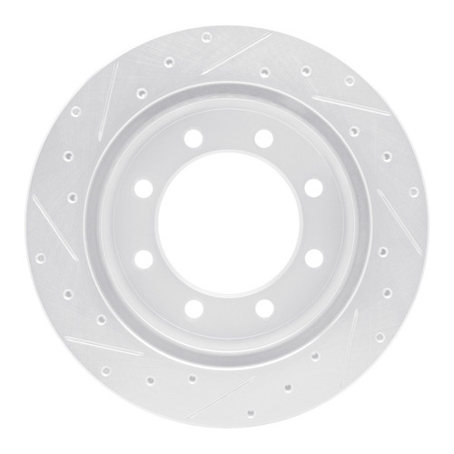 R1 99-07 Ford E-350 Club Wagon Rear Right Drilled & Slotted Silver Brake Rotor