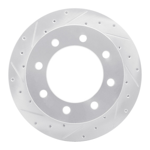 R1 99-07 Ford E-150 Rear Left Drilled & Slotted Silver Brake Rotor