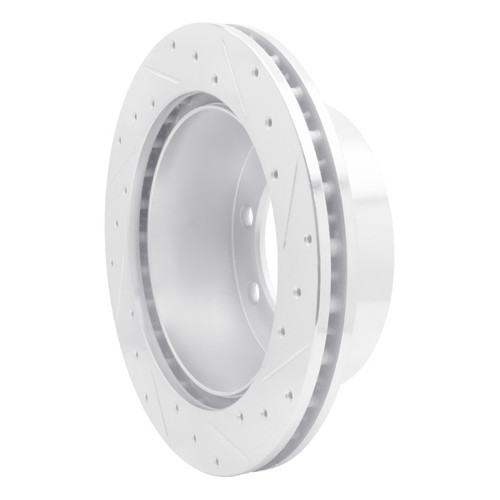 R1 99-07 Ford E-150 Rear Left Drilled & Slotted Silver Brake Rotor