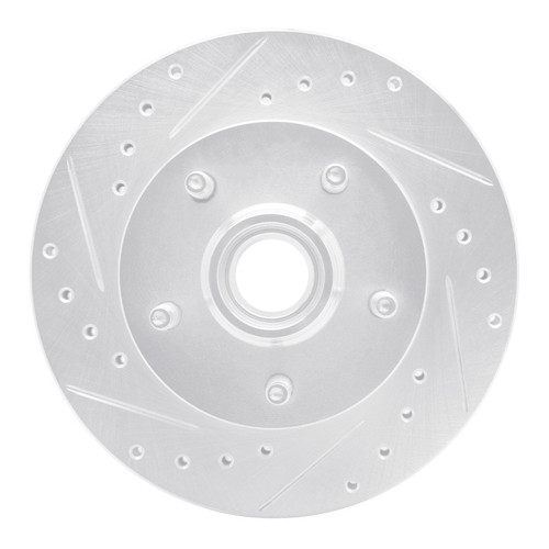 R1 98-02 Ford Ranger (USA/Canada) Front Left Drilled & Slotted Silver Brake Rotor EDZ-54165L
