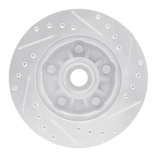 R1 98-02 Ford Ranger (USA/Canada) Front Left Drilled & Slotted Silver Brake Rotor EDZ-54165L