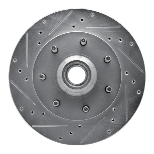 R1 97-02 Ford F-150 RWD Front Left Drilled & Slotted Silver Brake Rotor