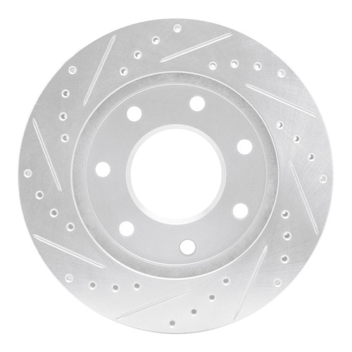 R1 97-04 Ford F-150 4WD Front Right Drilled & Slotted Silver Brake Rotor