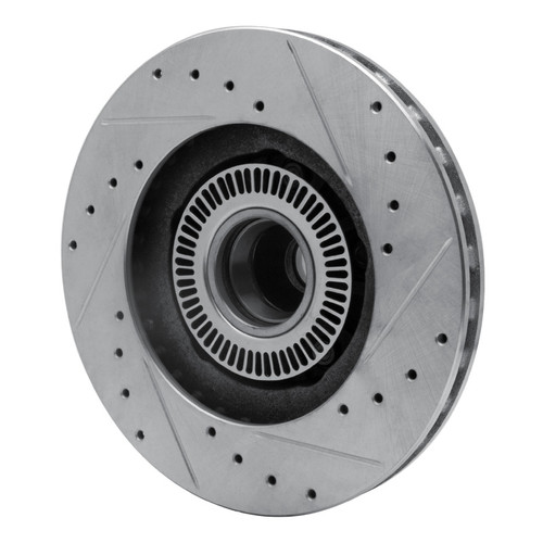 R1 95-11 Ford Explorer Front Left Drilled & Slotted Silver Brake Rotor