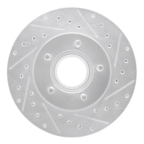 R1 95-97 Ford Ranger (USA/Canada) Front Right Drilled & Slotted Silver Brake Rotor