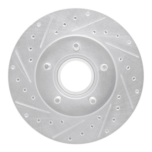 R1 95-97 Ford Ranger (USA/Canada) Front Left Drilled & Slotted Silver Brake Rotor