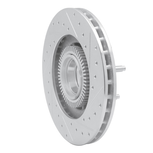 R1 95-97 Ford Ranger (USA/Canada) Front Left Drilled & Slotted Silver Brake Rotor