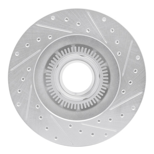 R1 95-97 Ford Ranger (USA/Canada) Front Left Drilled & Slotted Silver Brake Rotor