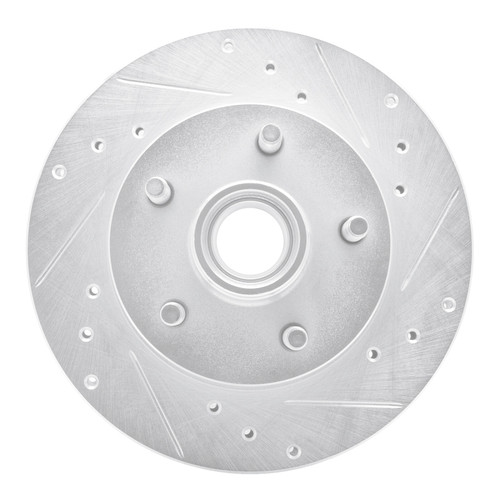 R1 95-97 Ford Ranger (USA/Canada) Front Right Drilled & Slotted Silver Brake Rotor EDZ-54138R