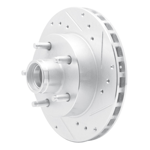 R1 95-97 Ford Ranger (USA/Canada) Front Right Drilled & Slotted Silver Brake Rotor EDZ-54138R