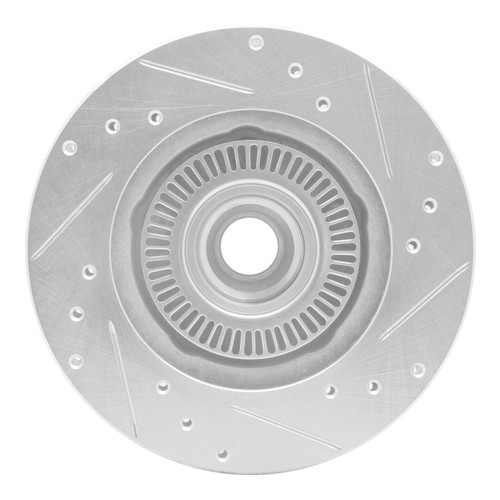 R1 95-97 Ford Ranger (USA/Canada) Front Left Drilled & Slotted Silver Brake Rotor EDZ-54138L
