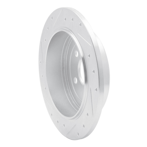 R1 95-03 Ford Windstar Rear Right Drilled & Slotted Silver Brake Rotor