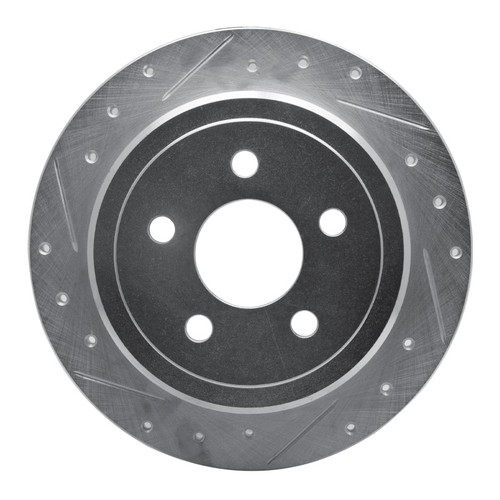R1 95-03 Ford Windstar Rear Left Drilled & Slotted Silver Brake Rotor
