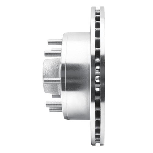 R1 95-04 Ford E-350 Econoline Front Right Drilled & Slotted Silver Brake Rotor