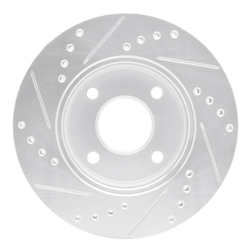 R1 00-15 Ford Ecosport (Mexico) Front Right Drilled & Slotted Silver Brake Rotor