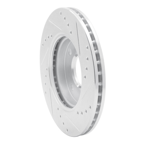 R1 00-15 Ford Ikon (Mexico / Made In Brazil) Front Left Drilled & Slotted Silver Brake Rotor