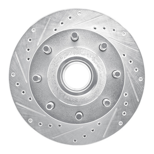 R1 92-94 Ford E-350 Econoline Club Wagon Front Left Drilled & Slotted Silver Brake Rotor