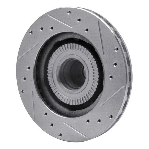 R1 91-94 Ford Explorer Front Left Drilled & Slotted Silver Brake Rotor