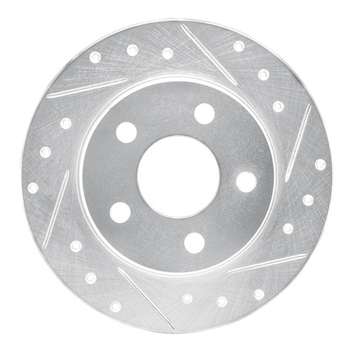 R1 93-05 Ford Taurus SHO Rear Right Drilled & Slotted Silver Brake Rotor