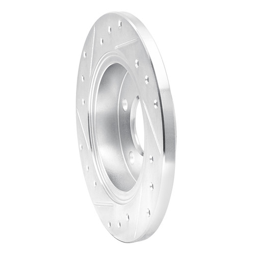 R1 93-05 Ford Taurus SHO Rear Right Drilled & Slotted Silver Brake Rotor