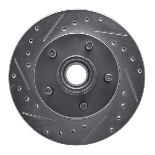 R1 86-92 Ford Explorer Front Left Drilled & Slotted Silver Brake Rotor