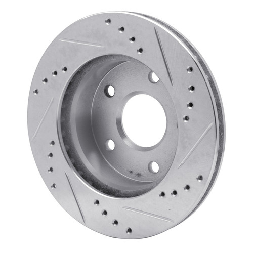R1 90-97 Ford AEROSTAR Right Front Drilled & Slotted Silver Brake Rotor